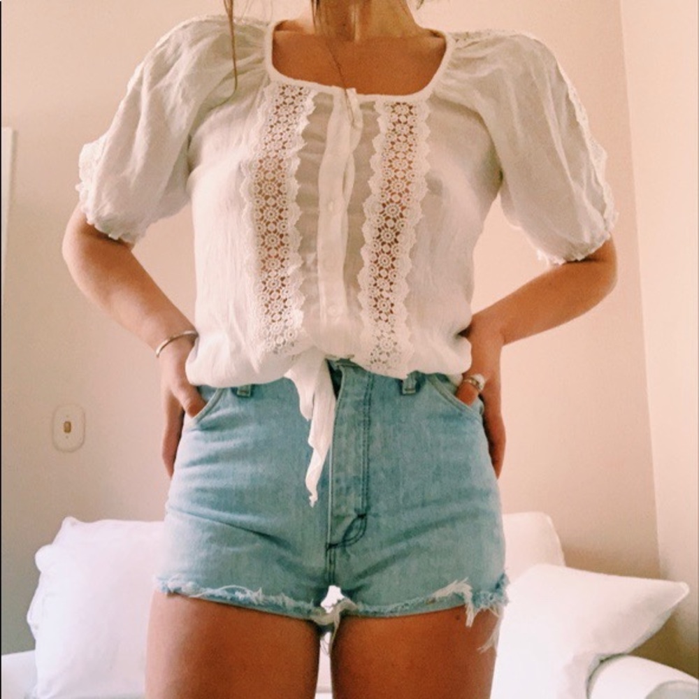 White Puff Sleeve Blouse